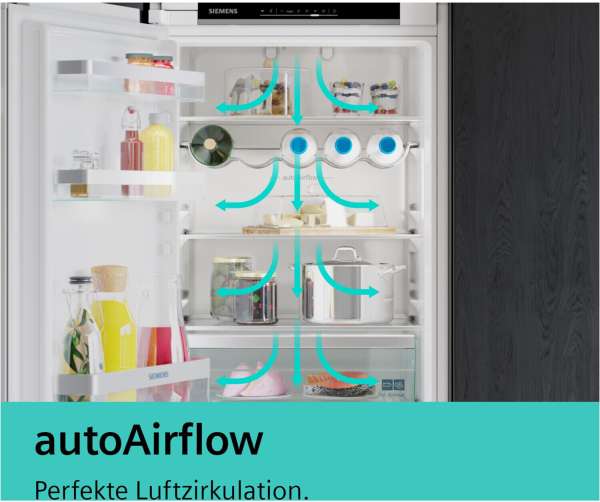 Siemens KI21REDD1 iQ500 Einbau-Kühlschrank 87.4 x 55.8 cm Flachscharnier mit Softeinzug