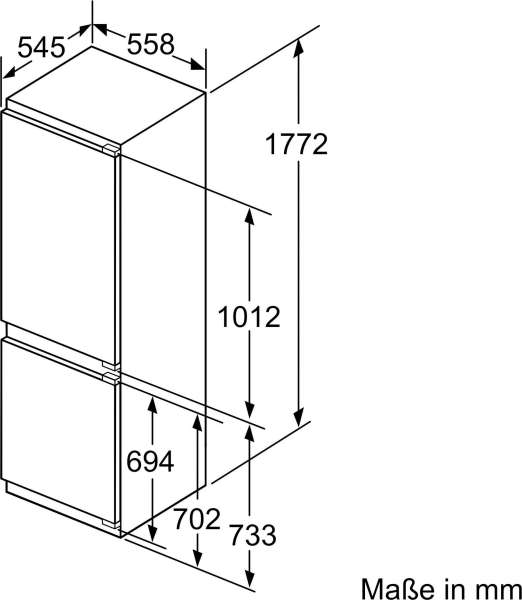 NEFF KI6863FE0 Einbaukühlgefrierkombination N 70 177,2 cm hoch, 55,8 cm breit