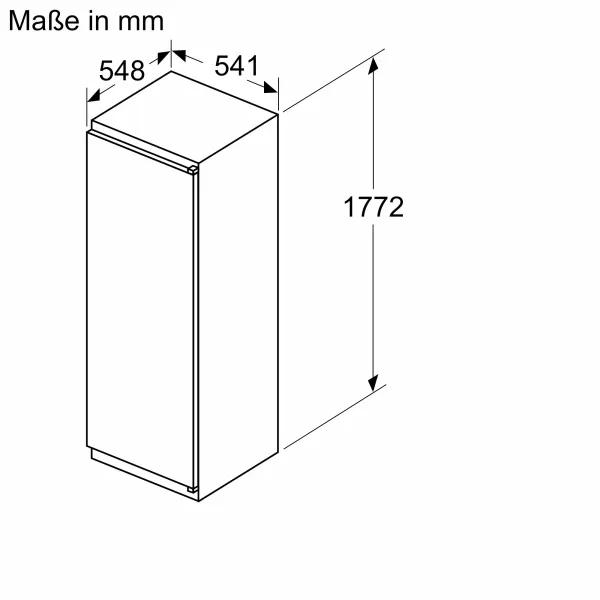 Siemens KI82LNSE0 iQ100 Einbau-Kühlschrank mit Gefrierfach 177.2 x 54.1 cm Schleppscharnier