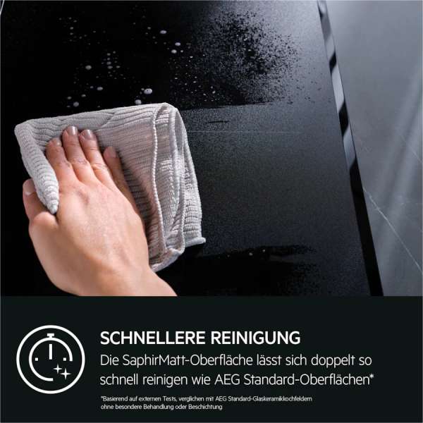 AEG KIB6845IS Flex, SaphirMatt®, Induktionskochfeld, Hob²Hood, 80 cm