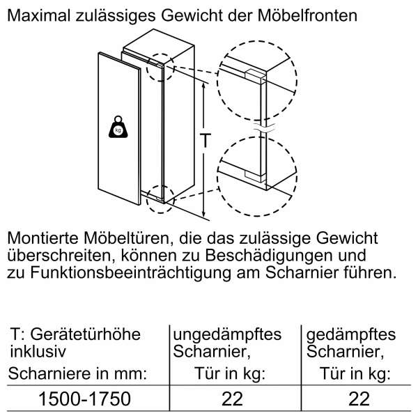 BOSCH KIF81HOD0 Serie 8 Einbau-Kühlschrank Flachscharnier mit Softeinzug