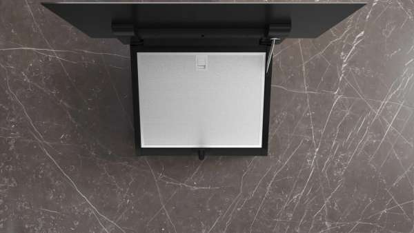 Siemens LC67JFN60 iQ300, Umluft-Wandhaube, 60 cm, Klarglas schwarz bedruckt, Schwarz
