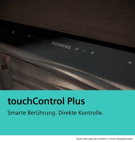 Siemens LJ97BDP60 iQ500 Integrierte Designhaube 90 cm Klarglas schwarz bedruckt, Mattschwarz