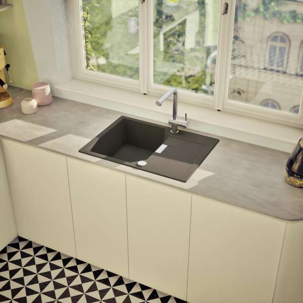 SCHOCK MAND100SAGON Manhattan D-100S-A Onyx Unterschrank 45 cm Aufliegend CRISTALITE®