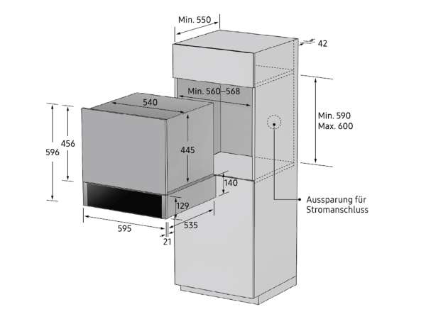 Samsung NL20T9100WD/UR Infinite Line Wärmeschublade Graphitgrau matt