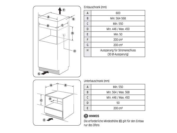 Samsung NQ50T9939BD/EG Infinite Line Kompakt-Dampfbackofen Graphitgrau matt
