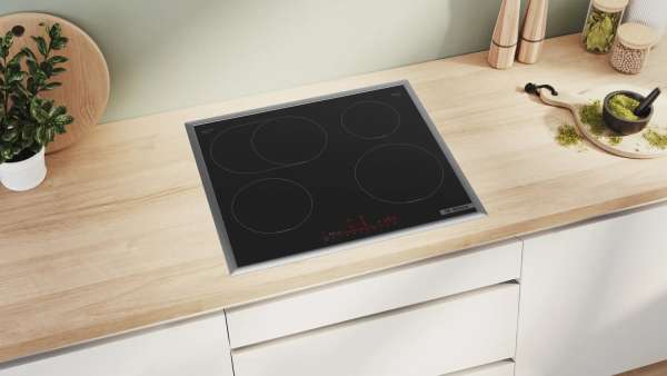 BOSCH PIF645HB1E Serie 6 Induktionskochfeld 60 cm Schwarz, Mit Rahmen aufliegend