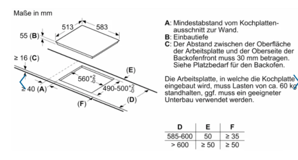 BOSCH PIT645F17E Serie | 6 Induktions-Kochstelle Glaskeramik