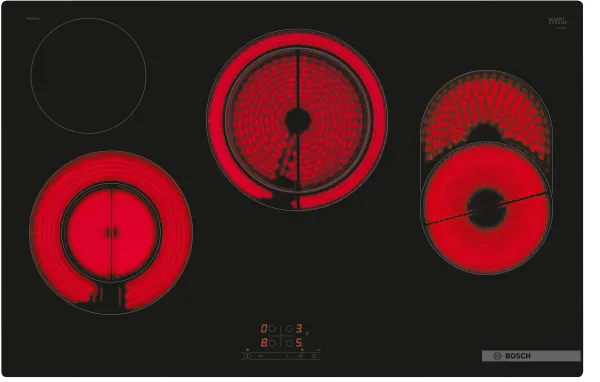 BOSCH PKH811BB1D Serie 4, Elektro-Kochfeld, 80 cm, Rahmenlos aufliegend