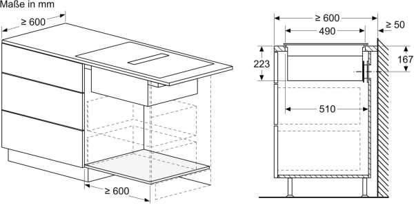 BOSCH PVQ811F15E Serie | 6 Kochfeld mit Dunstabzug (Induktion), 80 cm