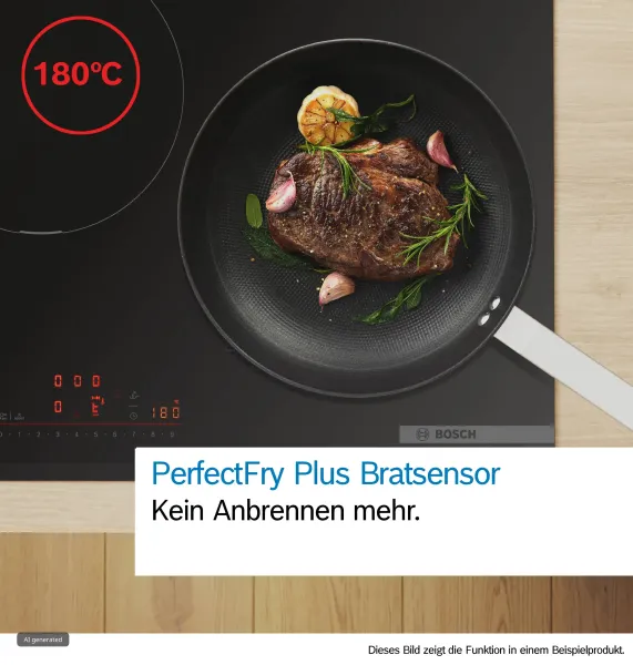 BOSCH PVW890HC1E Serie 6, Induktionskochfeld, 80 cm, Mit Rahmen aufliegend