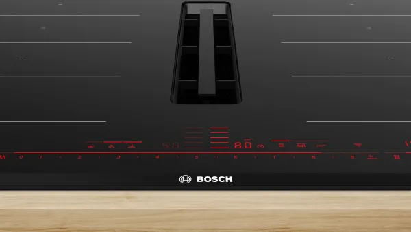 BOSCH PXX895D57E Serie 8, Kochfeld mit Dunstabzug (Induktion), 80 cm, Mit Rahmen aufliegend