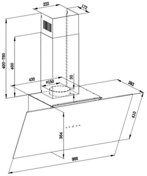 PKM S33-90A+BTH Einbaubreite 90 cm, Energieeffizienzklasse A+, Schwarzes Glas