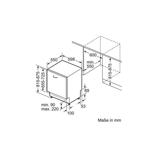 Bosch SMV6ZCX00E Vollintegrierter Geschirrspüler, 60cm breit, 14 Maßgedecke, PerfectDry, Silence Plus, Home Connect