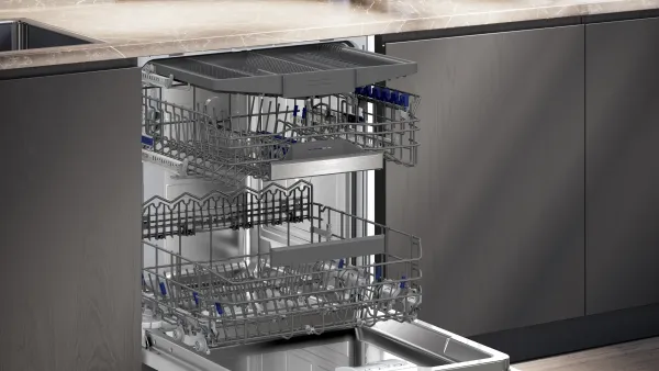 Siemens SN95EX22CE iQ500, Vollintegrierter Geschirrspüler, 60 cm, varioScharnier für besondere Einbausituationen