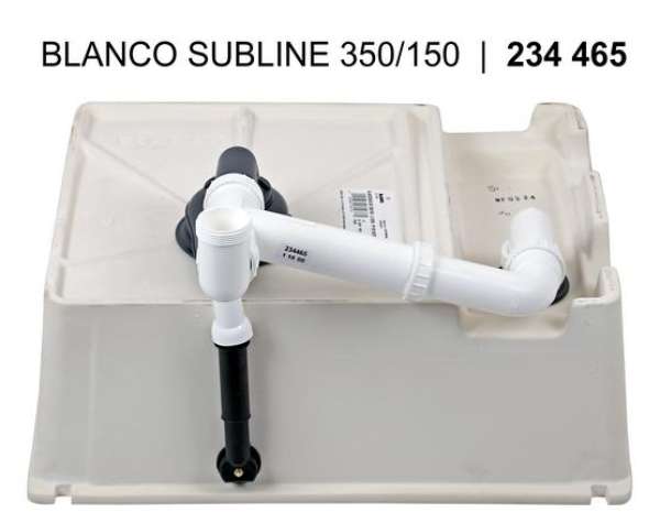BLANCO 523743 SUBLINE 350_150-U Keramik Weiß matt ohne Abl. Hauptbecken links