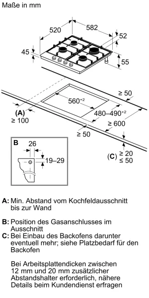 NEFF T26CIP8N0 N 70 Gaskochfeld 60 cm Edelstahl