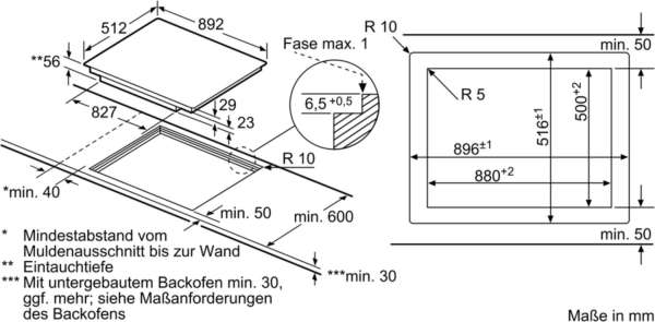 NEFF T59PT60X0 N 70, 90 CM FLÄCHENBÜNDIG INDUKTIONSKOCHFELD
