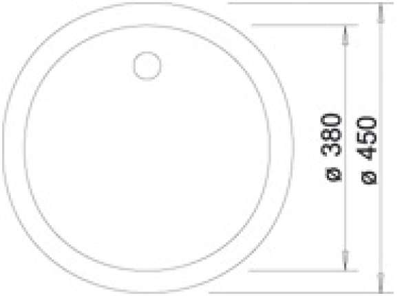 Blanco 512217 Rondo PDUR2 Silgranit Rund Spüle Steingrau