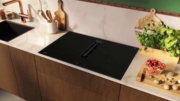 NEFF V58FHQ4L0 N 70 Induktionskochfeld mit Dunstabzug 80 cm Rahmenlos aufliegend
