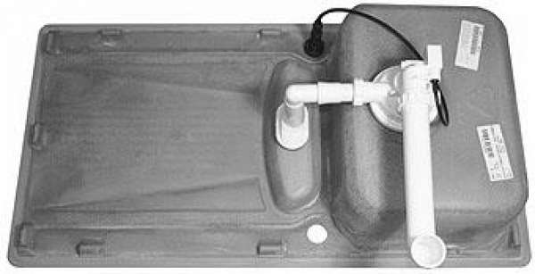BLANCO 512204 VIVA 5 S SILGRANITPuraDur mit Ablauffernbedienung mit Zubehör reversibel Steingrau