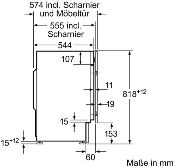 Siemens WI14W443 iQ700 Einbau-Waschmaschine 8 kg 1400 U/min.