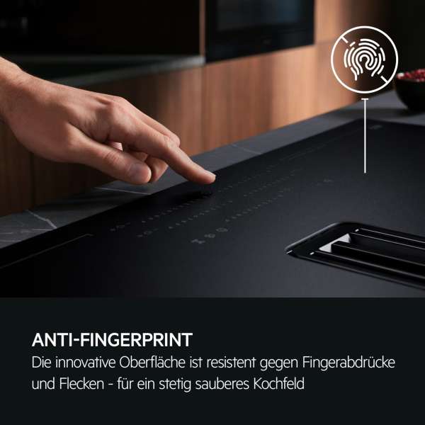 AEG XCD6847AS Autarkes Kochfeld mit integriertem Dunstabzug, SaphirMatt®, Muldenlüfter, Umluft, 83cm