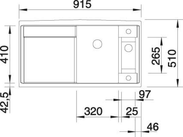 BLANCO 513128 AXIA 5 S SILGRANIT Cognac