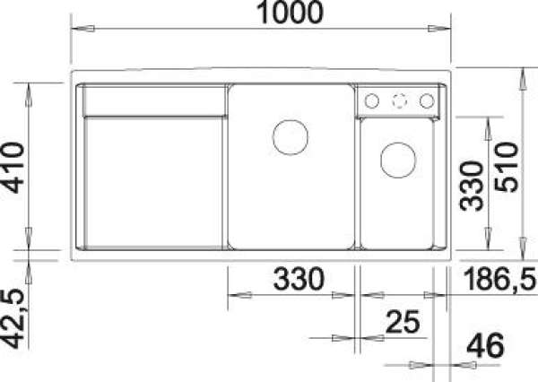 BLANCO AXIA 6 S 512369 SILGRANIT Steingrau