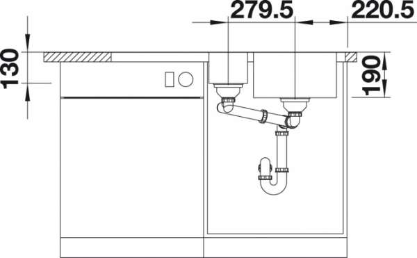 BLANCO 518451 Spüle MEDIAN 6 S-IF Becken