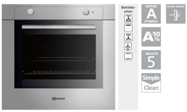 Bauknecht BMV 8200 IN Einbau-Multifunktions-Backofen EEK:A