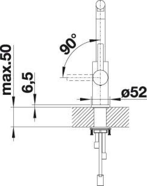 BLANCO 523123 LANORA-S Armatur Edelstahl Gebürstet Hochdruck