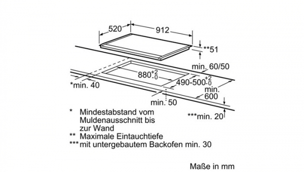 Siemens EH975SK11E 90 cm Induktions-Kochstelle,