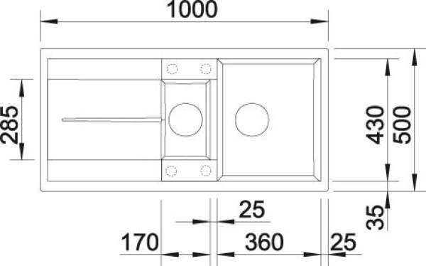 BLANCO 513045 METRA 6 S SILGRANIT Alumetallic