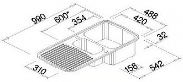 BLANCO 515214 MULTI 6S Spüle Seidengrau Spülbecken