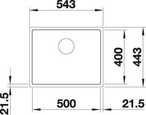 Blanco 521017 Subline 500-IF SteelFrame Silgranit
