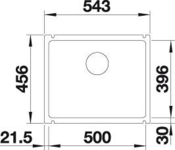 BLANCO 523738 SUBLINE 500-U Keramik Alugrau ohne Ablauffernbedienung