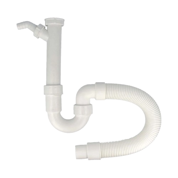 Viega 101 633 Röhrengeruchsverschluss 1 1/2" x 40/50mm, mit Ablaufrohr flexibel