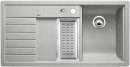 Blanco 514261 TRISONA 6 S, SILGRANIT bis 10-2008, steingrau, mit Ablauffernbedienung, mit Zubehör, Becken links, 600 mm Untermaß