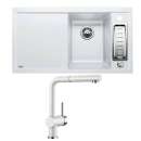 Blanco 516805 Axia II 5 S Weiß mit BLANCO 523117 LINUS-S White Edition Sonderfarbe Weiß Matt Hochdruck HD