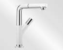 Blanco 518294 YOVIS-S, Messing SILGRANIT-Look zweifarbig, seidengrau/chrom, Hochdruck