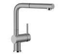 BLANCO 518813 LINUS-S, Messing SILGRANIT-Look, felsgrau, Hochdruck