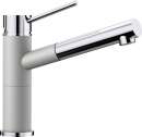 BLANCO 520730 ALTA-S Compact, Messing SILGRANIT-Look zweifarbig, perlgrau/chrom, Hochdruck