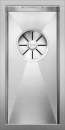 BLANCO 521566 ZEROX 180-IF, Edelstahl Seidenglanz, ohne Ablauffernbedienung, keine Beckenlage, 300 mm Untermaß
