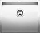 BLANCO 522243 C-STYLE 500-U, Edelstahl Bürstfinish, ohne Ablauffernbedienung, ohne Zubehör, keine Beckenlage, 600 mm Untermaß
