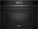 Siemens CM776G1B1 iQ700, Einbau-Kompaktbackofen mit Mikrowellenfunktion, 60 x 45 cm, schwarz