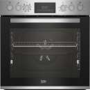 Beko BBUM12328X Einbauherdset Glaskeramik-Kochfeld 8 Heizarten SteamShine-Reinigungsfunktion Edelstahl