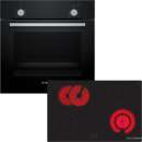 Bosch HBD211FB85 (HBF010BA0+PKN811BA2E) Backofenset 5Heizarten Elektrokochfeld 80cm Rahmenlos TouchSelect