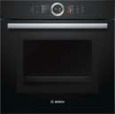 Bosch HNG6764B6 Serie 8 Mikrowellen-Backofen mit Dampfunterstützung, 800 W, 67l, 4D Heißluft, PerfectRoast, schwarz
