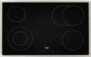 Beko EB 9840 FHN Autark 80 cm Glas­ke­ra­mik Kochfeld Edel­stahl­rah­men Facettenschliff Sensortasten